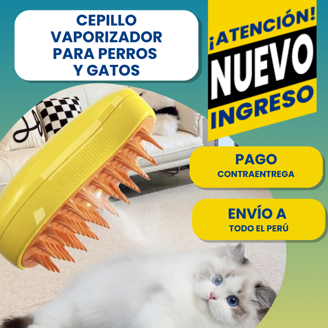 Cepillo de Vapor para Perros y Gatos